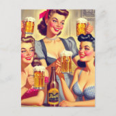  biermeisjes briefkaart (Voorkant)