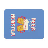 Biermonster magneet met blauwe achtergrond (Horizontaal)