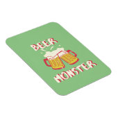 Biermonster magneet met groene achtergrond (Rechterzijde)