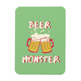 Biermonster magneet met groene achtergrond