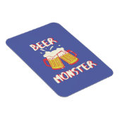 Biermonster magneet met paarse achtergrond (Rechterzijde)
