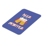 Biermonster magneet met paarse achtergrond (Linkerzijde)