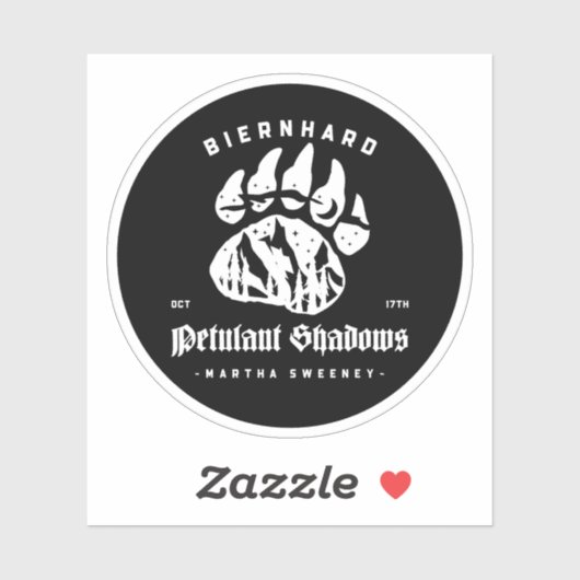 Biernhard Beren Petulant Shadows 17 oktober Sticker (Vel)