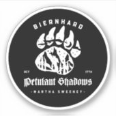 Biernhard Beren Petulant Shadows 17 oktober Sticker (Voorkant)
