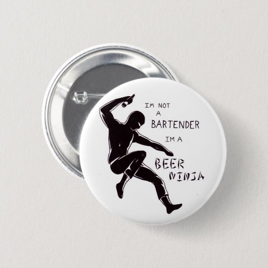 bierninja ronde button 5,7 cm (Voorkant /achterkant)