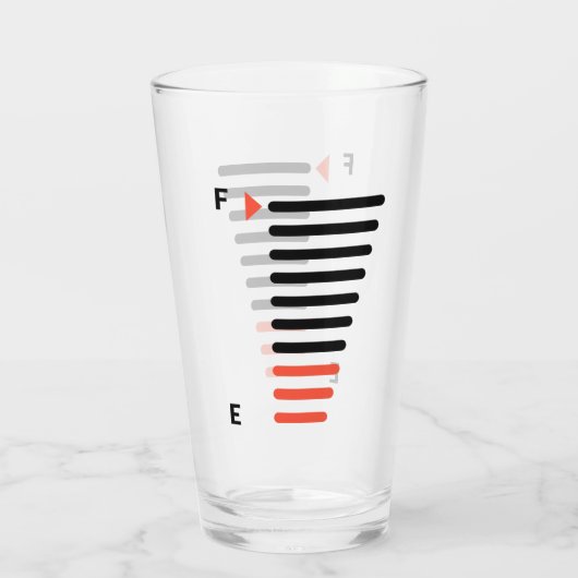 Bierniveau voor uw bierglas glas (Achterkant)