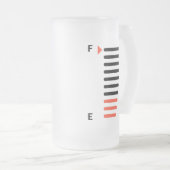 Bierniveau voor uw bierglas matglas bierpul (Voorkant rechts)