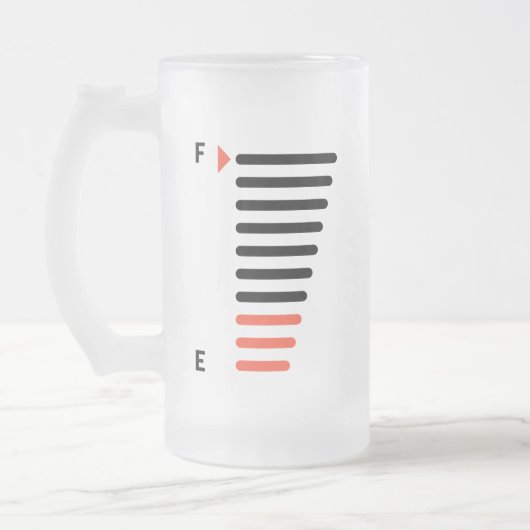 Bierniveau voor uw bierglas matglas bierpul (Links)
