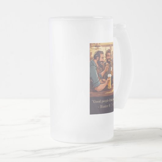 biernoteringen matglas bierpul (Voorkant rechts)