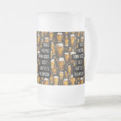 biernoteringen matglas bierpul (Voorkant rechts)