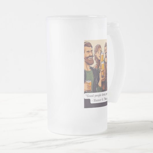 biernoteringen matglas bierpul (Voorkant rechts)