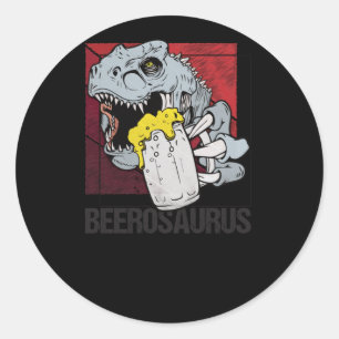 Bierosaurus Bierosaurier Bier Alcohol - Bier Ronde Sticker