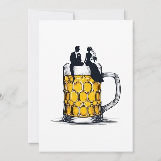 Bierpaar repetitie diner uitnodiging (Achterkant)