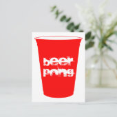 bierpong briefkaart (Staand voorkant)