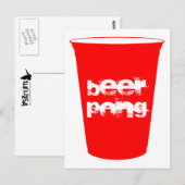 bierpong briefkaart (Voorkant / Achterkant)