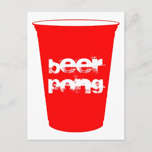 bierpong briefkaart (Voorkant)