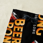 Bierpong de hele nacht lang grappige vakantie strandlaken (In situ)