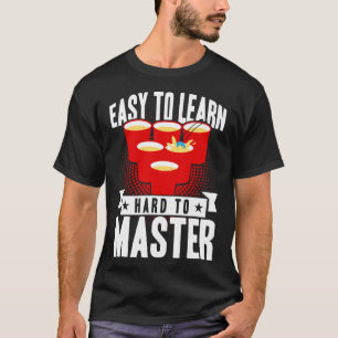 Bierpong gemakkelijk te leren moeilijk te beheerse t-shirt