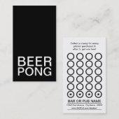 bierpong-ponskaart klantenkaartje (Voorkant / Achterkant)
