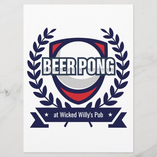 Bierpong Regels Kaart (Voorkant)