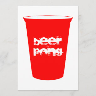 bierpong : rode feestkop kaart