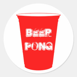 bierpong ronde sticker