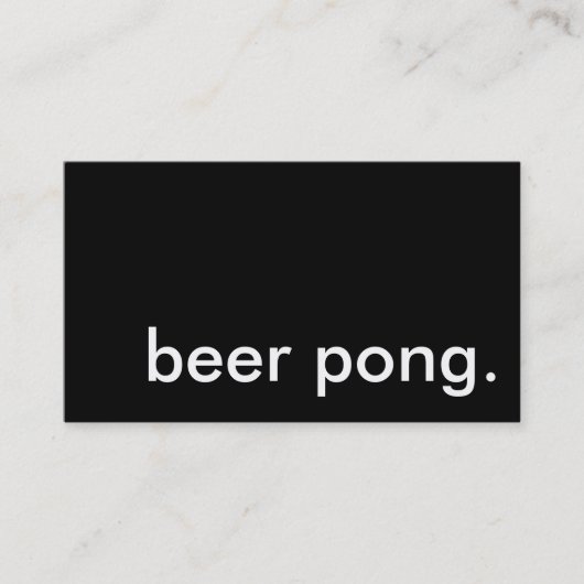 bierpong. visitekaartje (Voorkant)