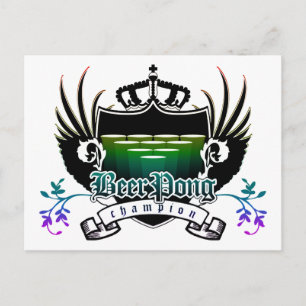 bierpongkampioen royal crest briefkaart