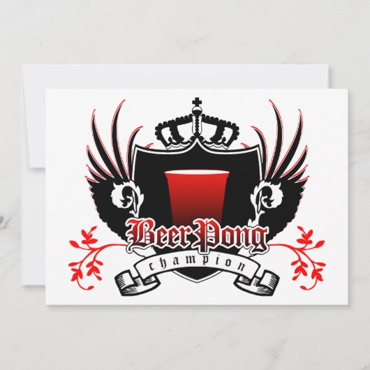 bierpongkampioen royal crest kaart (Voorkant)