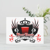 bierpongkampioen royal crest kaart (Staand voorkant)