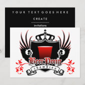 bierpongkampioen royal crest kaart (Voorkant / Achterkant)