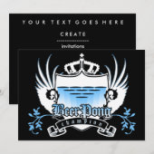 bierpongkampioen royal crest kaart (Voorkant / Achterkant)