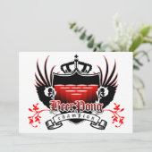 bierpongkampioen royal crest kaart (Staand voorkant)