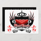 bierpongkampioen royal crest kaart (Voorkant / Achterkant)