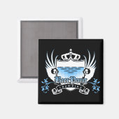 bierpongkampioen royal crest magneet (Voorkant / Achterkant)
