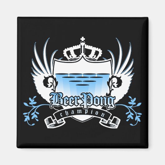 bierpongkampioen royal crest magneet (Voorkant)