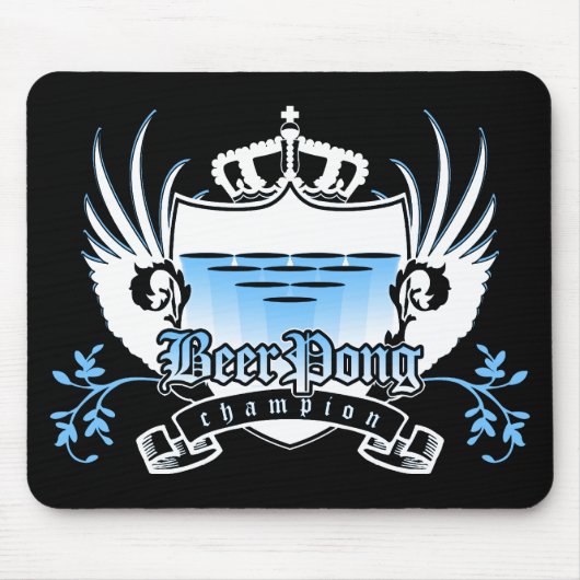 bierpongkampioen royal crest muismat (Voorkant)