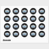 bierpongkampioen royal crest ronde sticker (Vel)