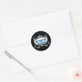 bierpongkampioen royal crest ronde sticker (Envelop)