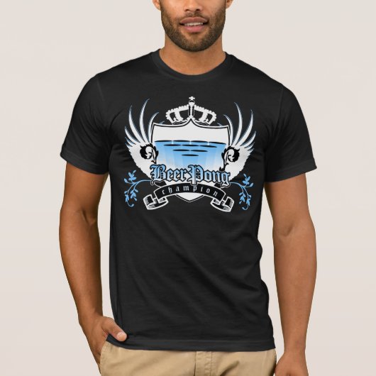 bierpongkampioen royal crest t-shirt (Voorkant)
