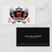 bierpongkampioen royal crest visitekaartje (Voorkant / Achterkant)
