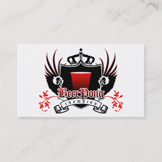bierpongkampioen royal crest visitekaartje (Voorkant)