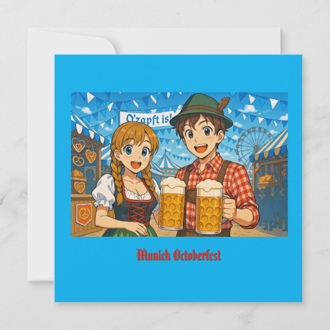 Bierproeven tijdens Oktoberfest in München, Duitsl (Voorkant)
