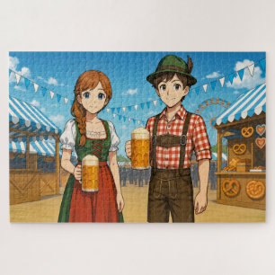 Bierproeven tijdens Oktoberfest in München, Duitsl Legpuzzel