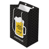 Bierproeverij Bachelor Party Survival Kit Medium Cadeauzakje (Voorkant Gekanteld)