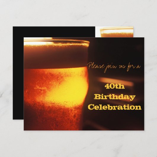 Bierproeverij of verjaardagsfeest uitnodiging (Voorkant / Achterkant)