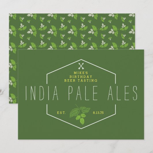 Bierproeverij Party Signage, IPA, India Bleke Ale Kaart (Voorkant / Achterkant)