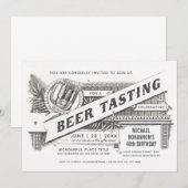 Bierproeverij uitnodigingen | Supreme Vintage (Voorkant / Achterkant)