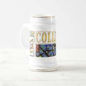 Bierpul 22 oz – GOLD Abstracte Kunst van GGAST (Voorkant links)