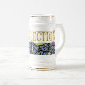 Bierpul 22 oz – GOLD Abstracte Kunst van GGAST (Voorkant rechts)